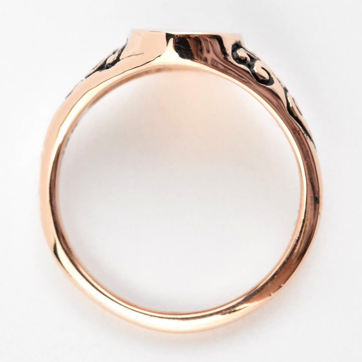 The Mildred 14k Rose Gold Signet Ring - Goldmakers Fine Jewelry