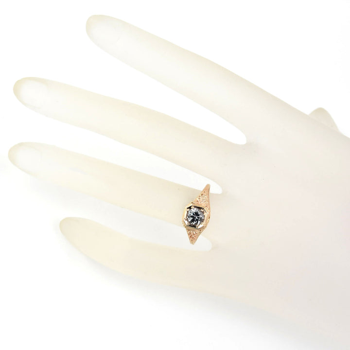 Violet Montana Sapphire Filigree Ring in 14k Rose Gold - Goldmakers Fine Jewelry