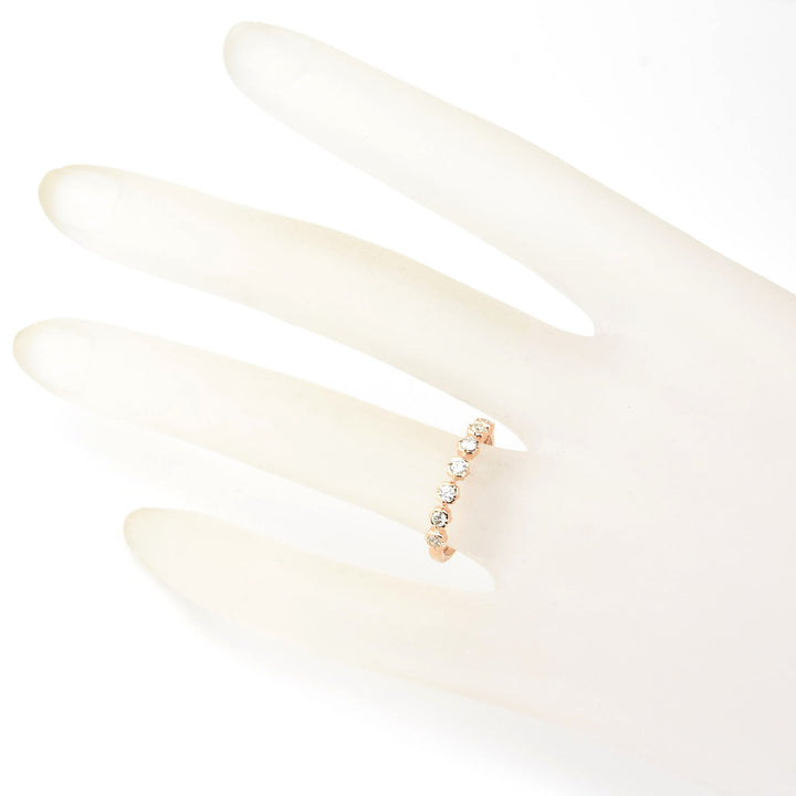 Scalloped Bezel Diamond Bands, Rose and Yellow Gold - Goldmakers Fine Jewelry