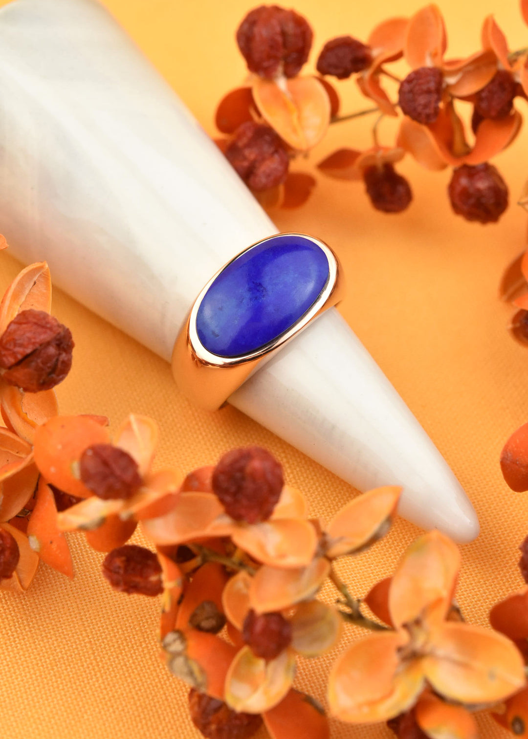 Milky Way Lapis Ring in 14K Rose Gold - Goldmakers Fine Jewelry