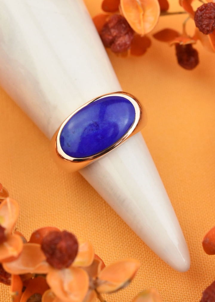 Milky Way Lapis Ring in 14K Rose Gold - Goldmakers Fine Jewelry