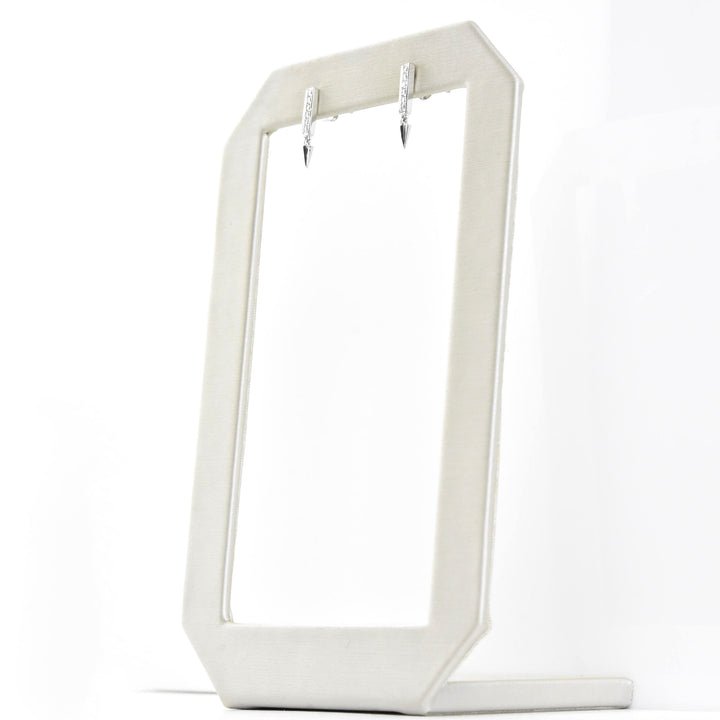 Spiked Diamond Earrings in 14k White Gold - Goldmakers Fine Jewelry