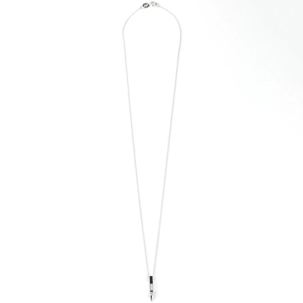 Spiked Diamond Necklace in 14k White Gold - Goldmakers Fine Jewelry