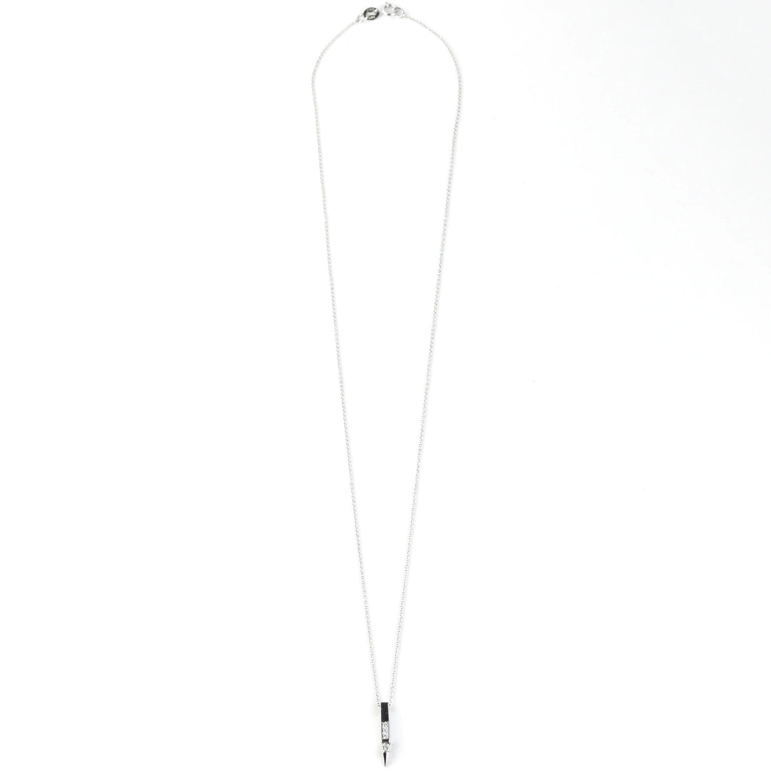 Spiked Diamond Necklace in 14k White Gold - Goldmakers Fine Jewelry