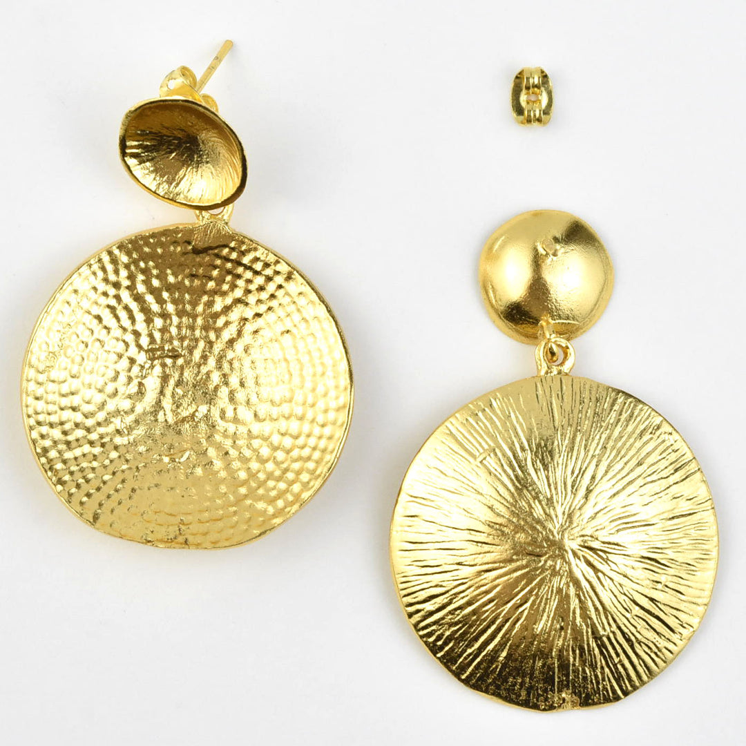 Statement Double Disc Earrings - Goldmakers Fine Jewelry
