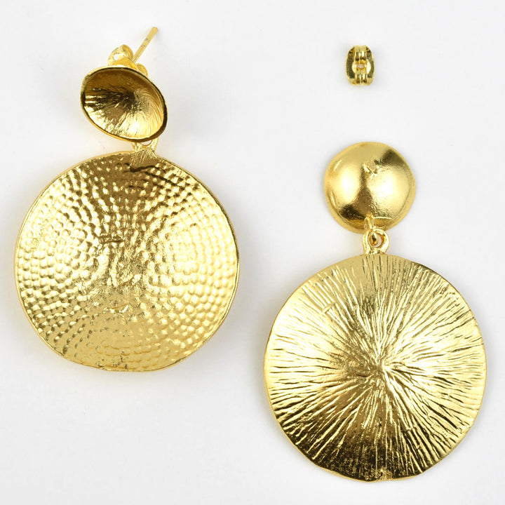Statement Double Disc Earrings - Goldmakers Fine Jewelry