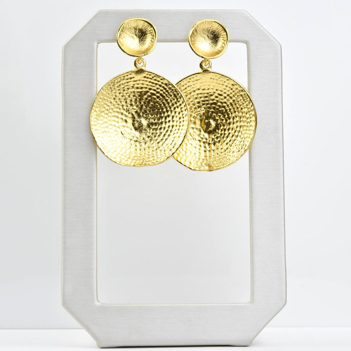 Statement Double Disc Earrings - Goldmakers Fine Jewelry