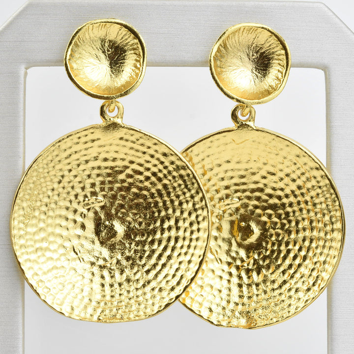 Statement Double Disc Earrings - Goldmakers Fine Jewelry
