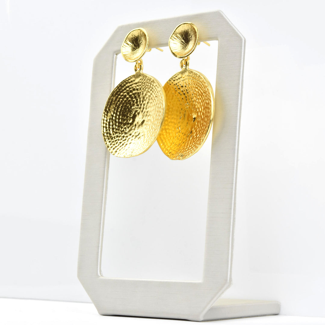 Statement Double Disc Earrings - Goldmakers Fine Jewelry