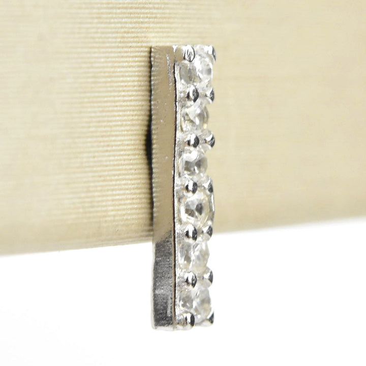 Crystal Encrusted Bar Studs - Goldmakers Fine Jewelry