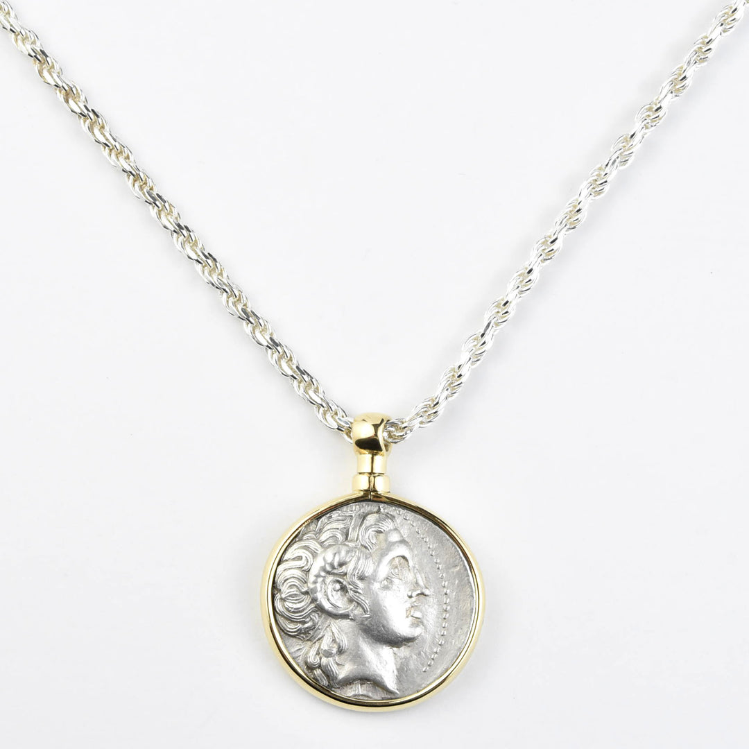 Ancient Alexander the Great Coin Necklace - Goldmakers Fine Jewelry