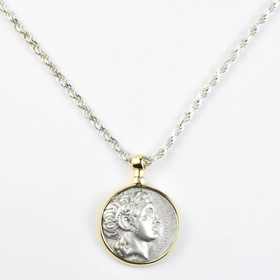 Ancient Alexander the Great Coin Necklace - Goldmakers Fine Jewelry