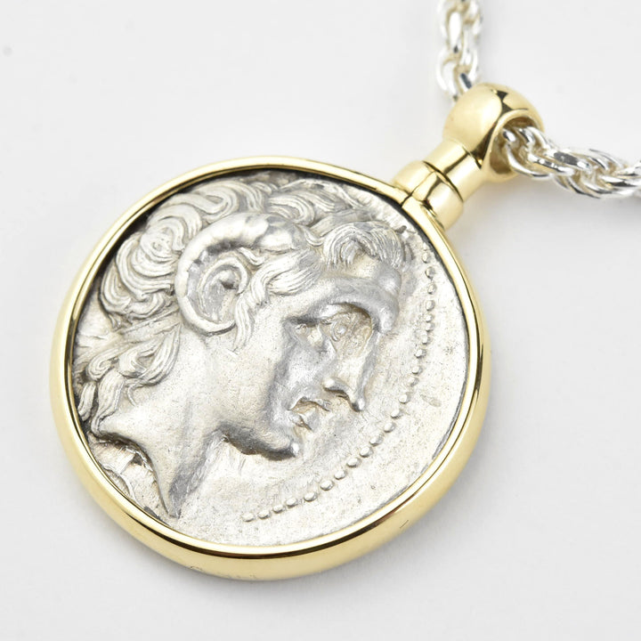 Ancient Alexander the Great Coin Necklace - Goldmakers Fine Jewelry