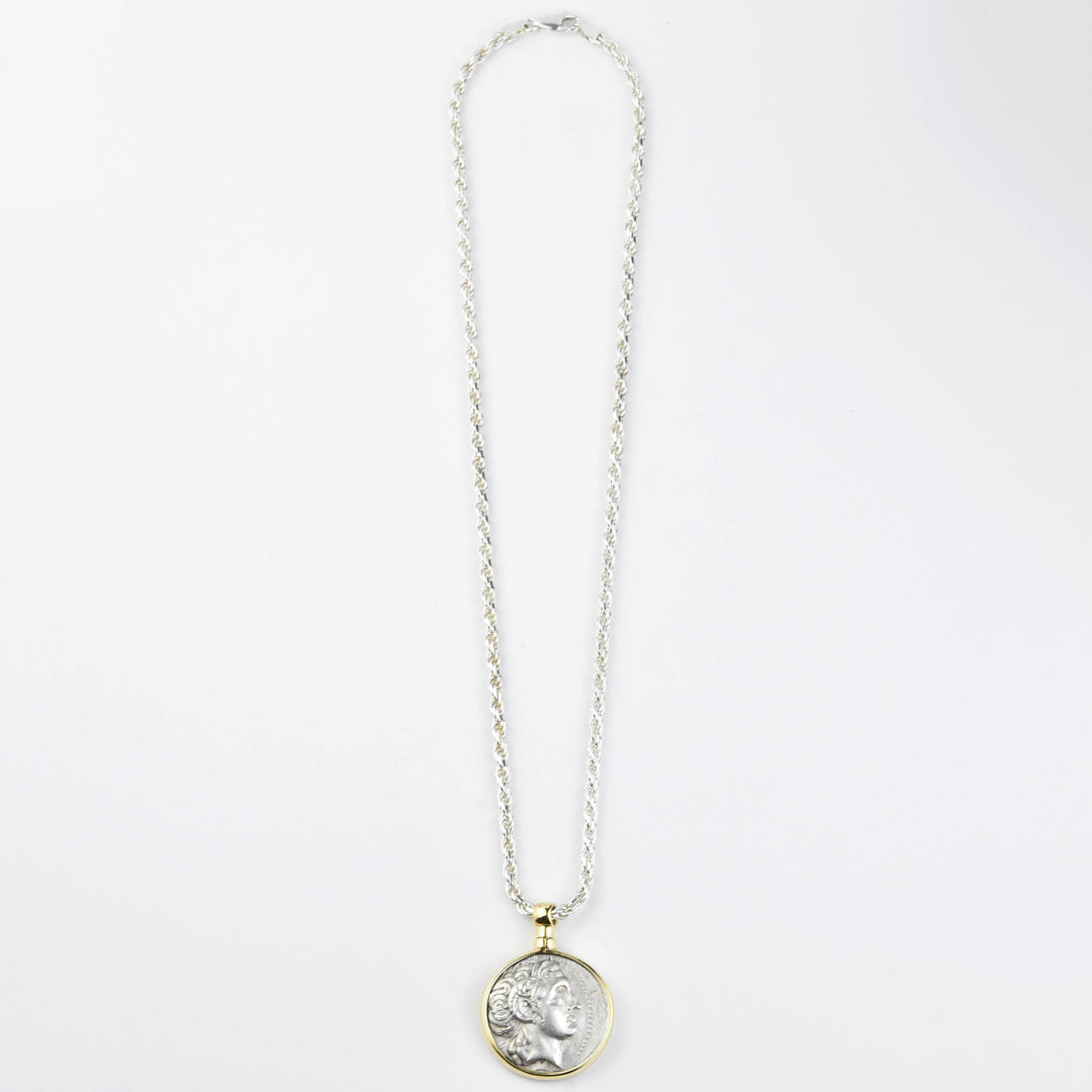Ancient Alexander the Great Coin Necklace - Goldmakers Fine Jewelry