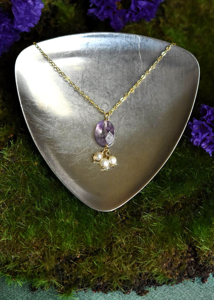 Tiny Bliss Amethyst Necklace - Goldmakers Fine Jewelry