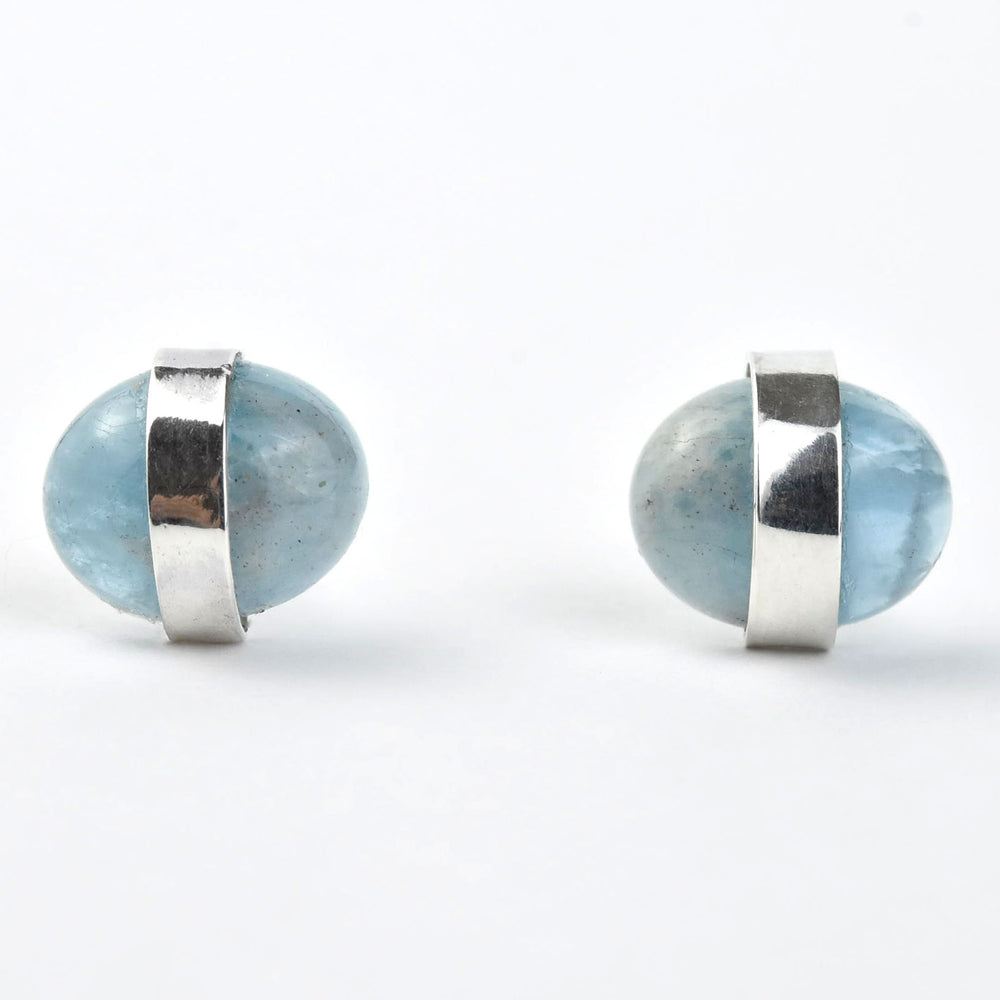 Gemstone Stud Earrings in Sterling Silver - Goldmakers Fine Jewelry