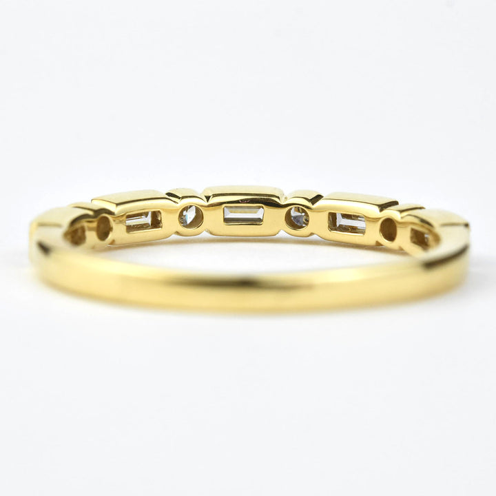 Baguette Diamond Band in 18k Yellow Gold - Goldmakers Fine Jewelry