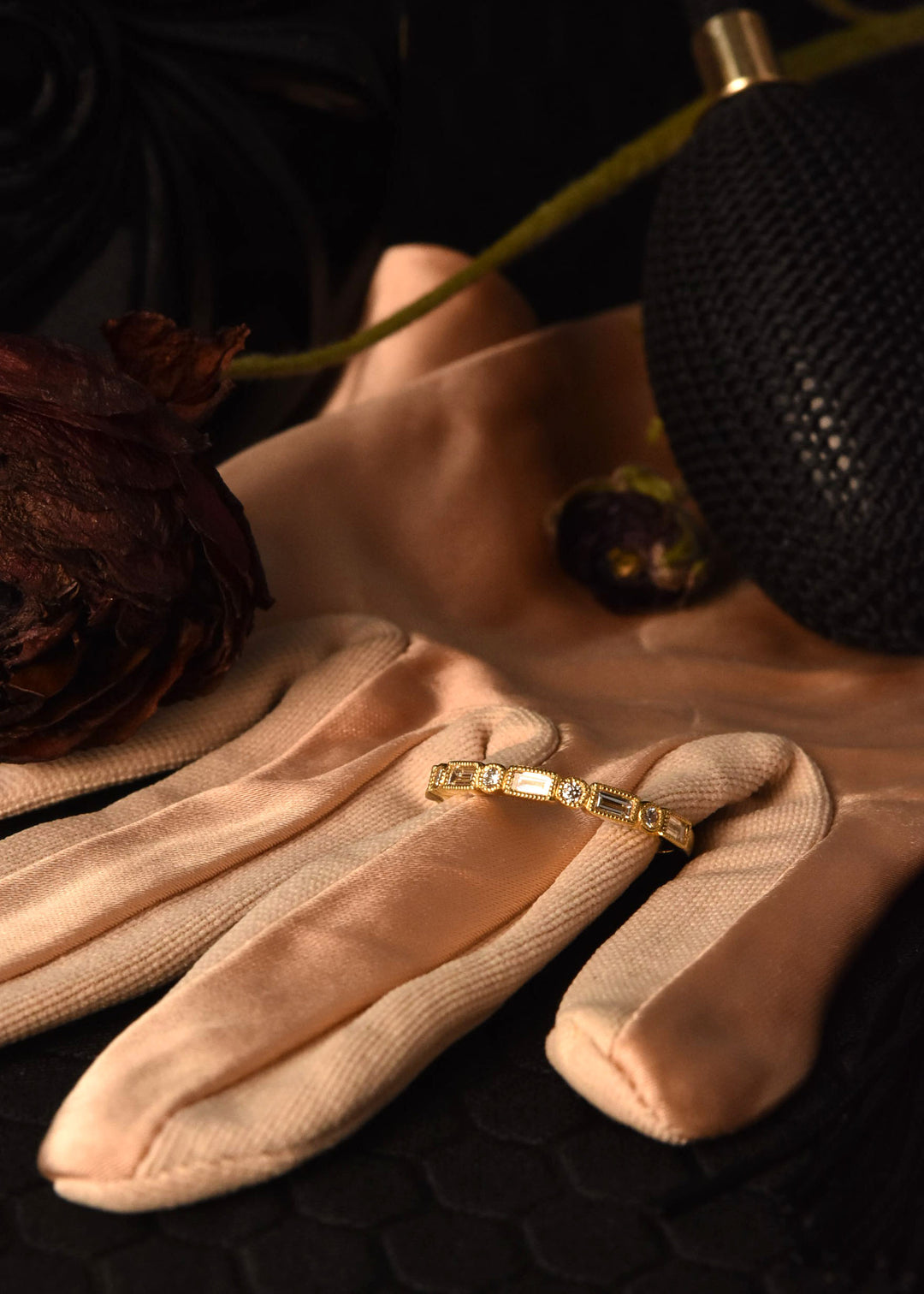 Baguette Diamond Band in 18k Yellow Gold - Goldmakers Fine Jewelry