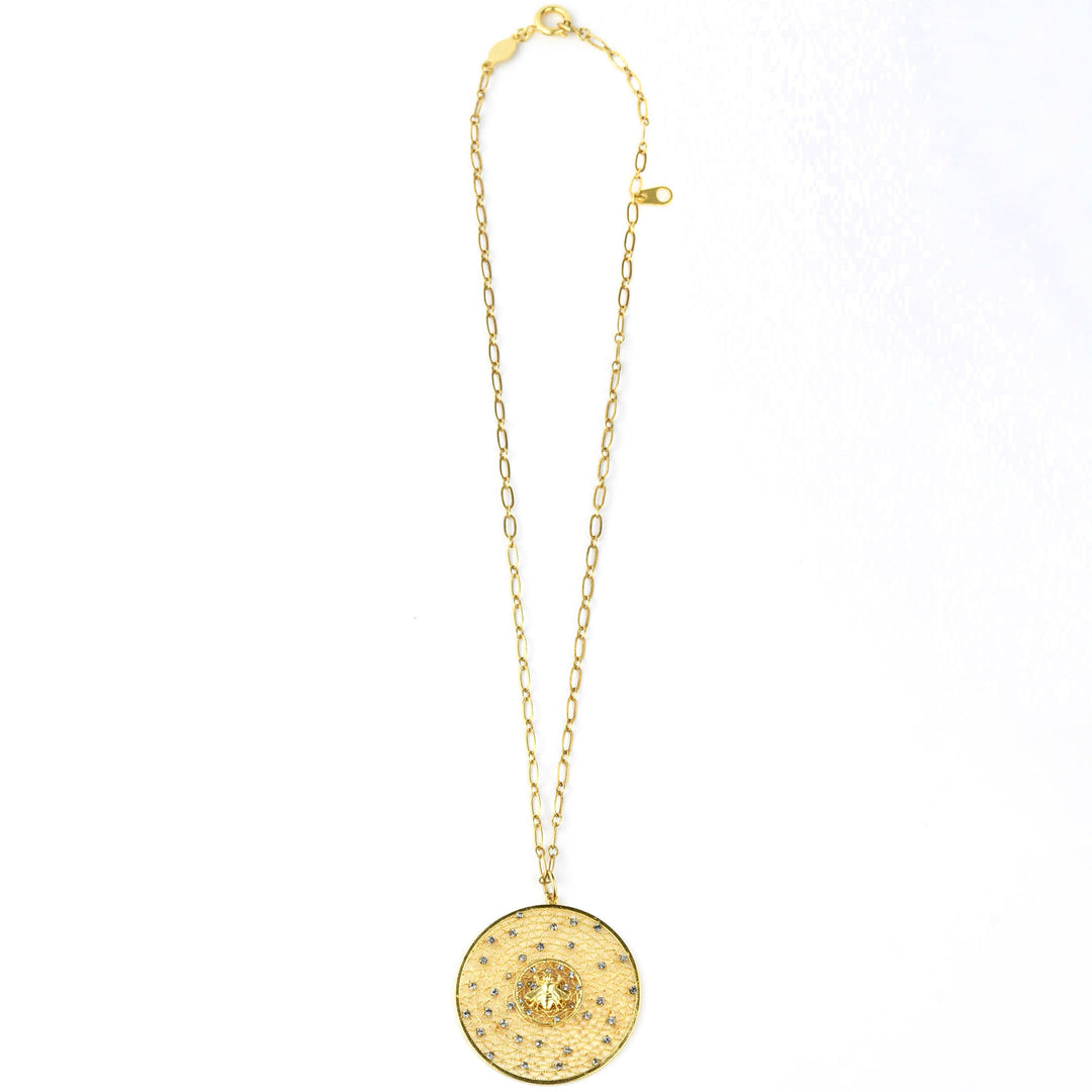 Bee Hive Medallion - Goldmakers Fine Jewelry