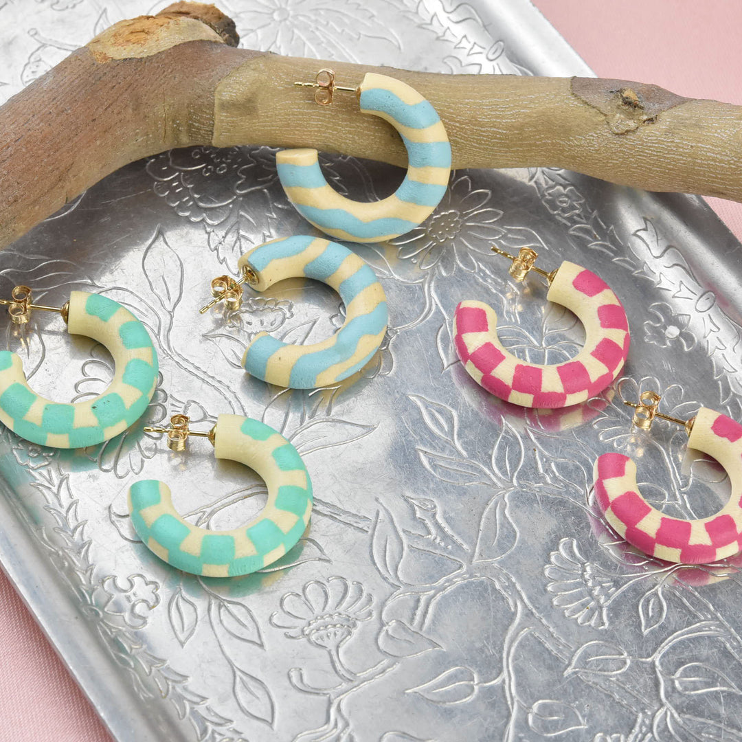 Watermelon Punch Mini Hoop - Goldmakers Fine Jewelry