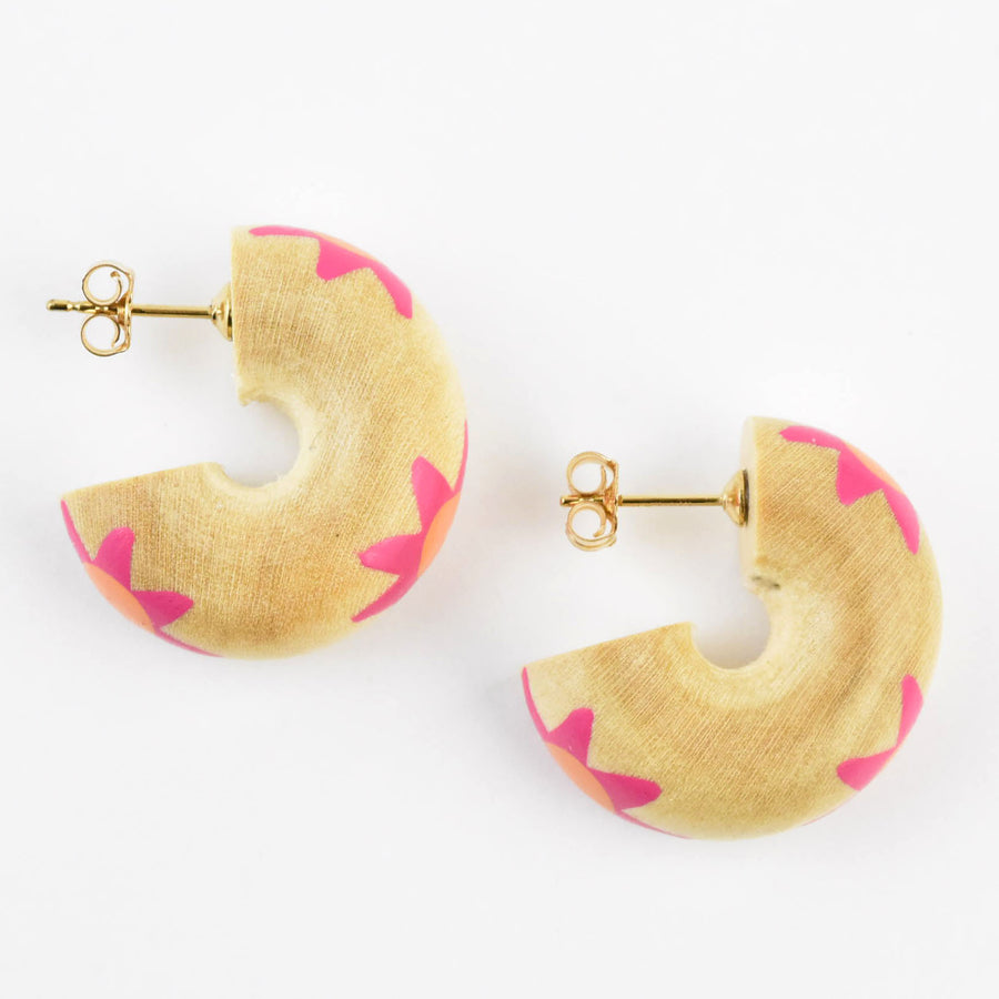 Sunrise Chunk Mini Hoop - Goldmakers Fine Jewelry