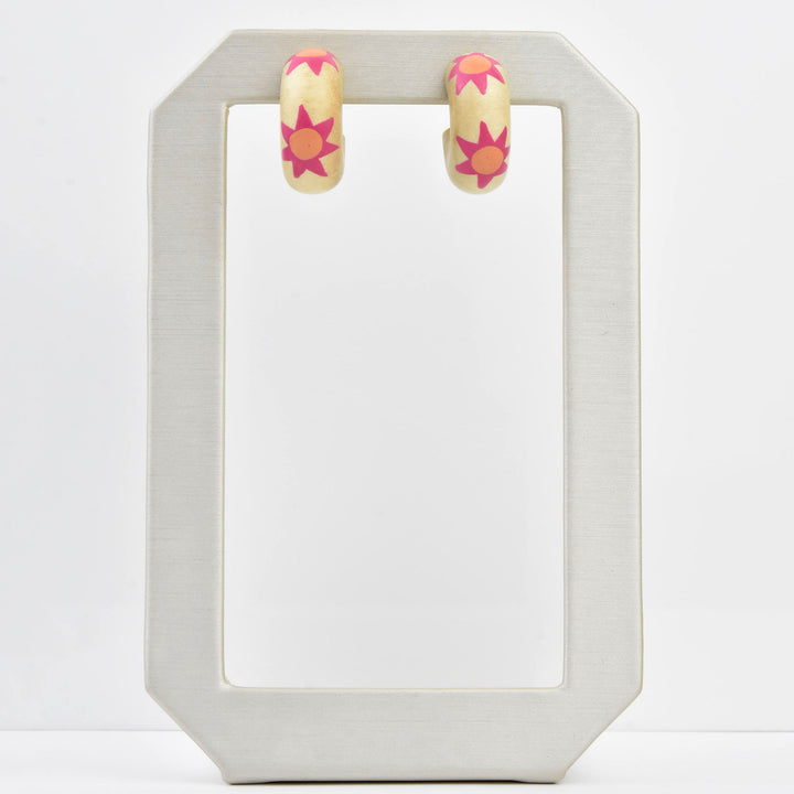 Sunrise Chunk Mini Hoop - Goldmakers Fine Jewelry