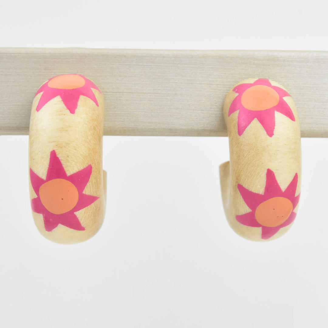 Sunrise Chunk Mini Hoop - Goldmakers Fine Jewelry