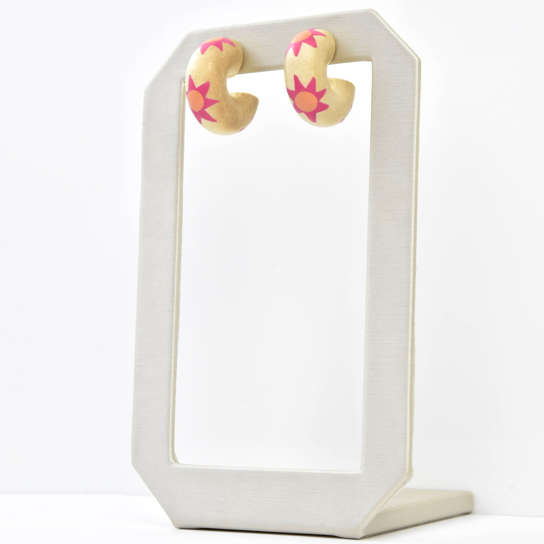 Sunrise Chunk Mini Hoop - Goldmakers Fine Jewelry