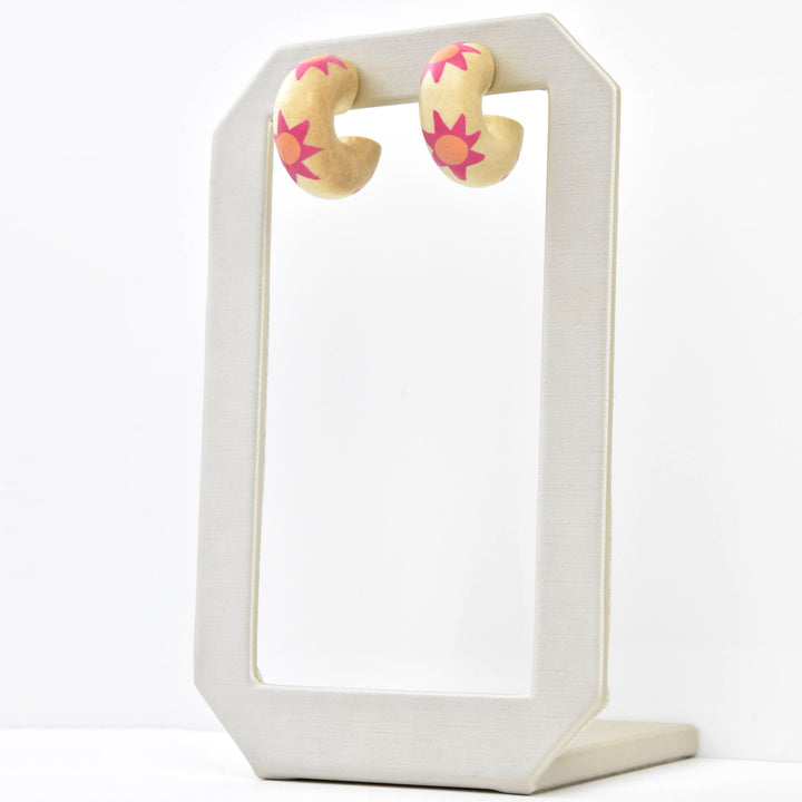 Sunrise Chunk Mini Hoop - Goldmakers Fine Jewelry