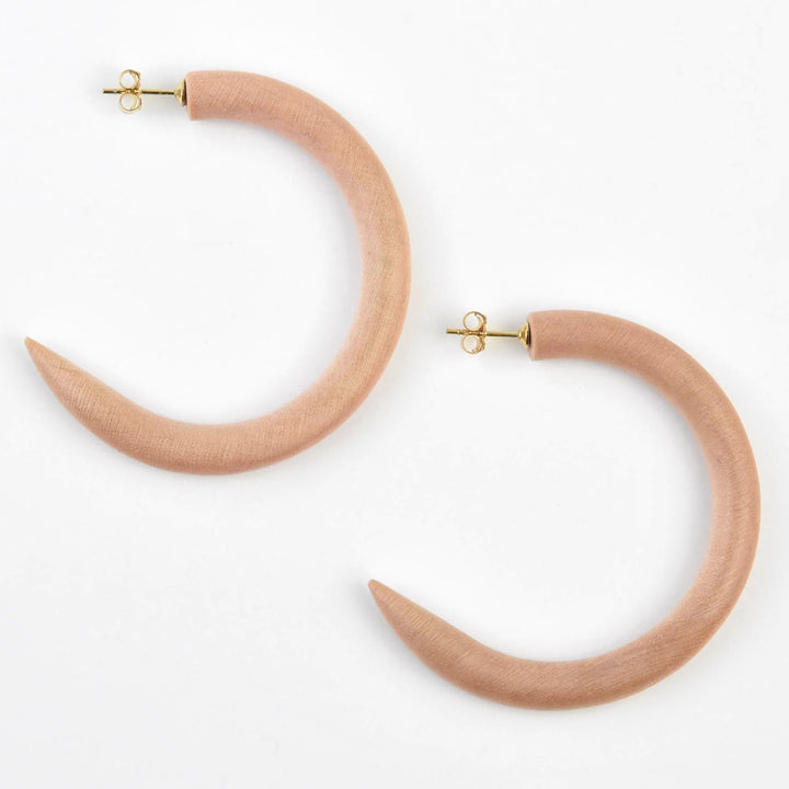 Leather Weekender Small Hoop - Goldmakers Fine Jewelry