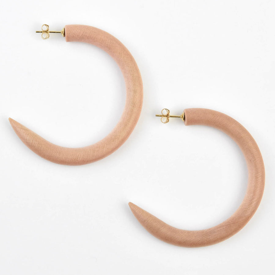Leather Weekender Small Hoop - Goldmakers Fine Jewelry