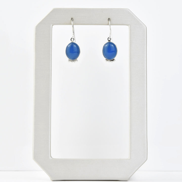 Oval Stone Drop Earrings - Goldmakers Fine Jewelry