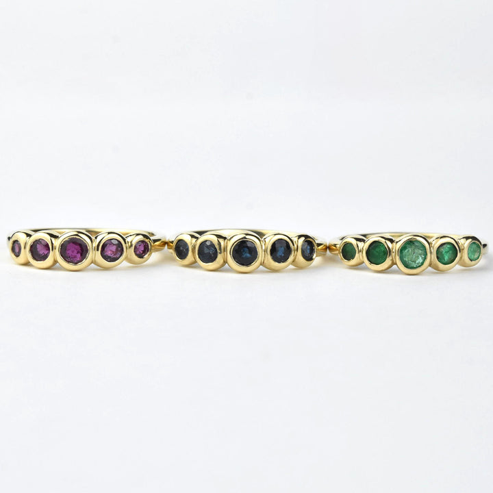 Sapphire Bubble Band in 14k Gold - Goldmakers Fine Jewelry