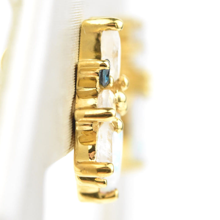 Opal & Cubic Zirconia Butterfly Studs - Goldmakers Fine Jewelry