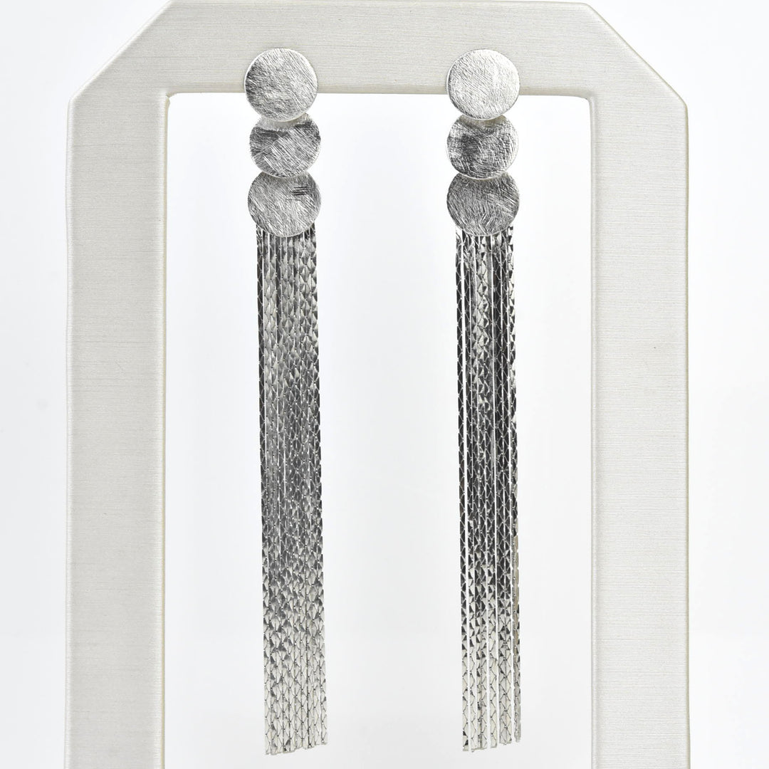 Metallic Tassel Earrings - Goldmakers Fine Jewelry