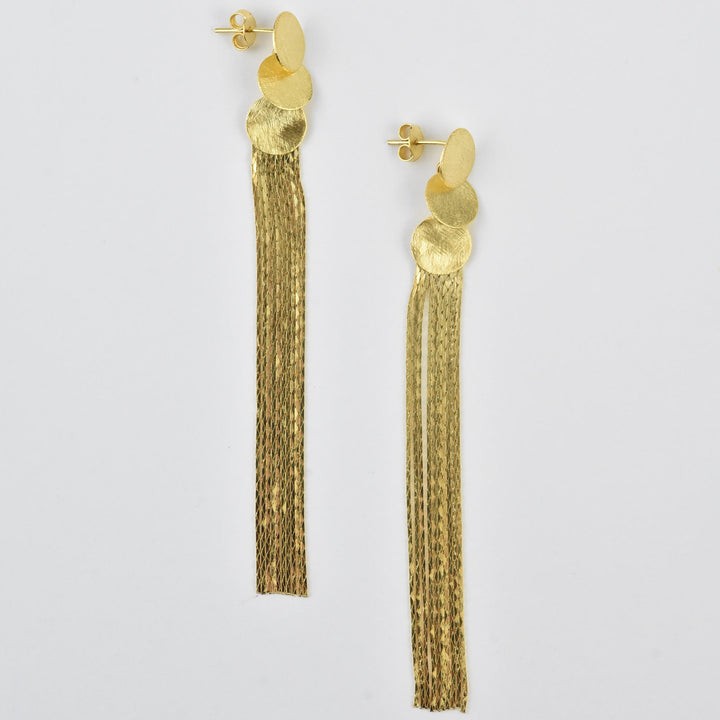 Metallic Tassel Earrings - Goldmakers Fine Jewelry