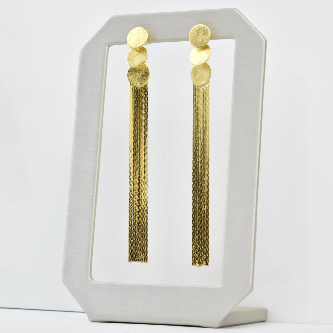 Metallic Tassel Earrings - Goldmakers Fine Jewelry