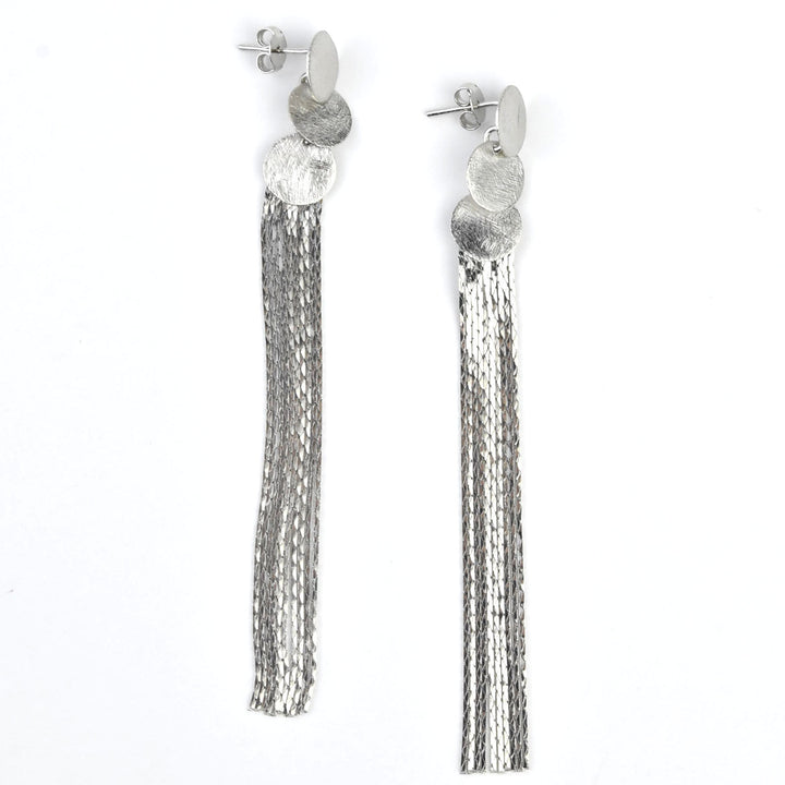 Metallic Tassel Earrings - Goldmakers Fine Jewelry