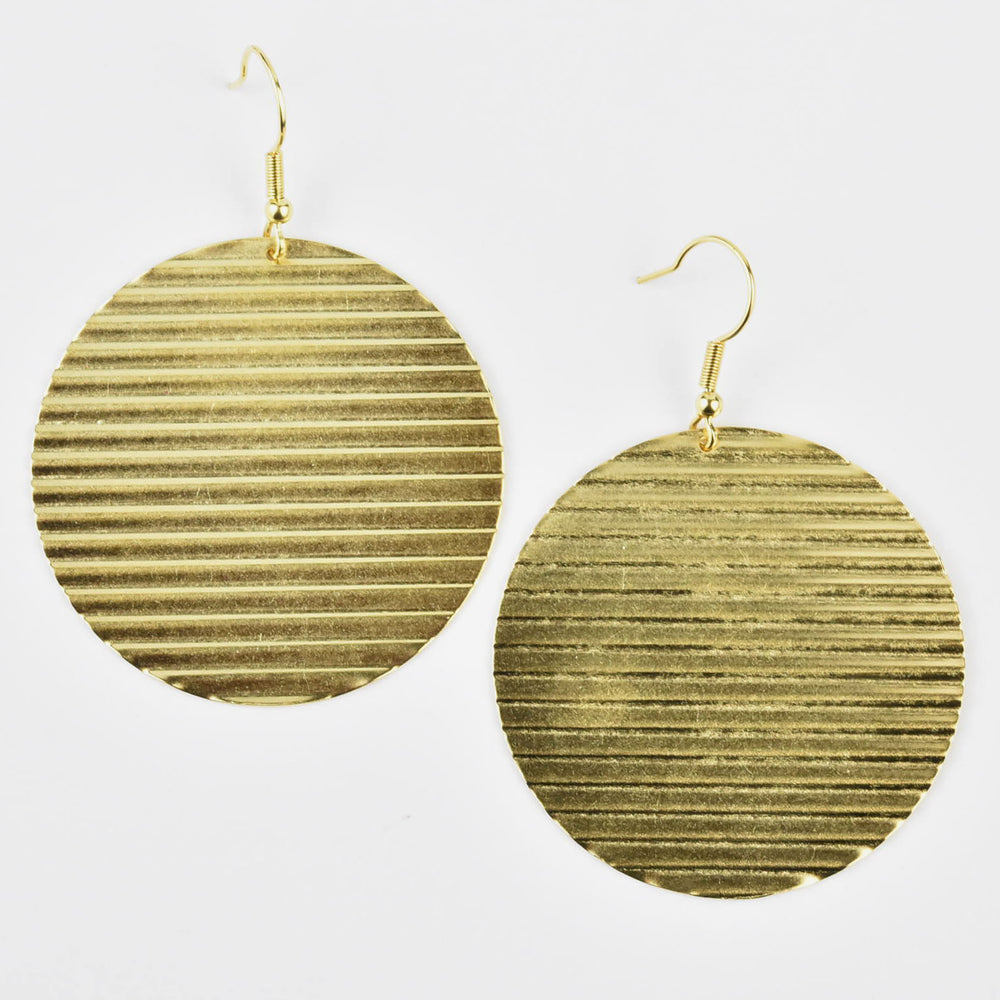 Ripple Circle Earring - Goldmakers Fine Jewelry