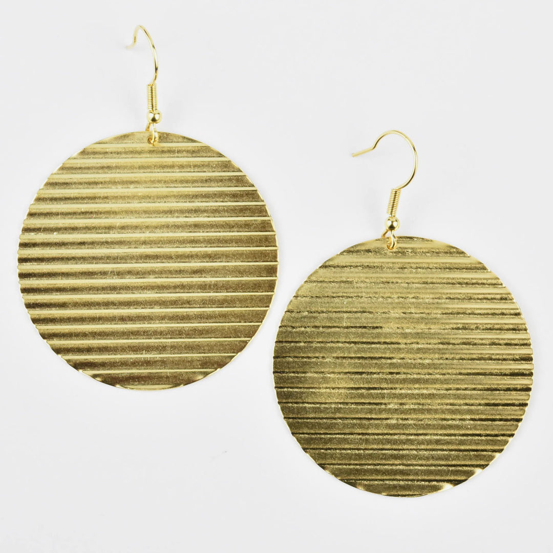 Ripple Circle Earring - Goldmakers Fine Jewelry