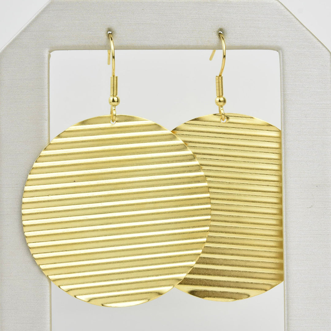 Ripple Circle Earring - Goldmakers Fine Jewelry