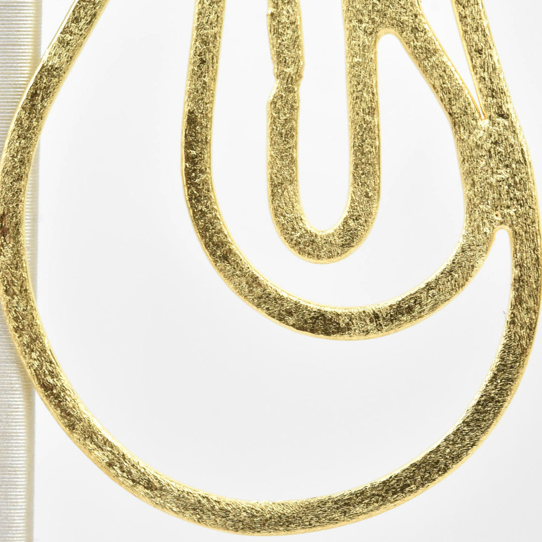 Scribble Post Earrings in Gold Tone - Goldmakers Fine Jewelry