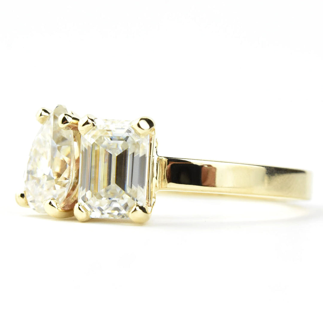 Moissanite Moi et Toi Engagement Ring - Goldmakers Fine Jewelry