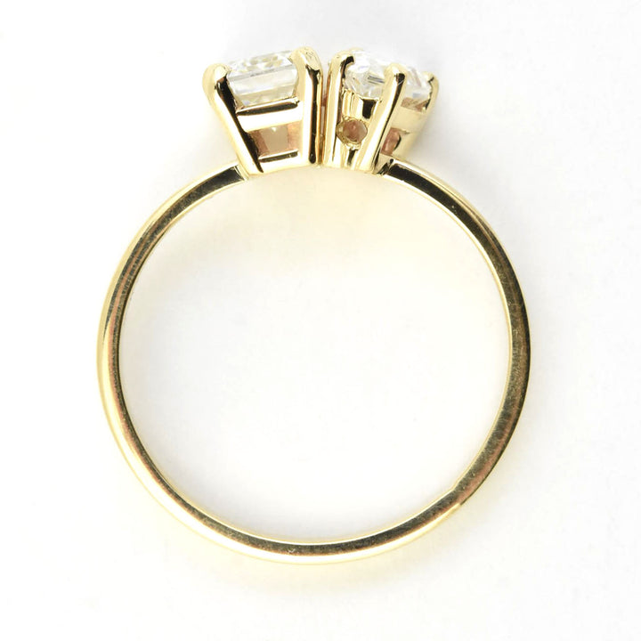 Moissanite Moi et Toi Engagement Ring - Goldmakers Fine Jewelry