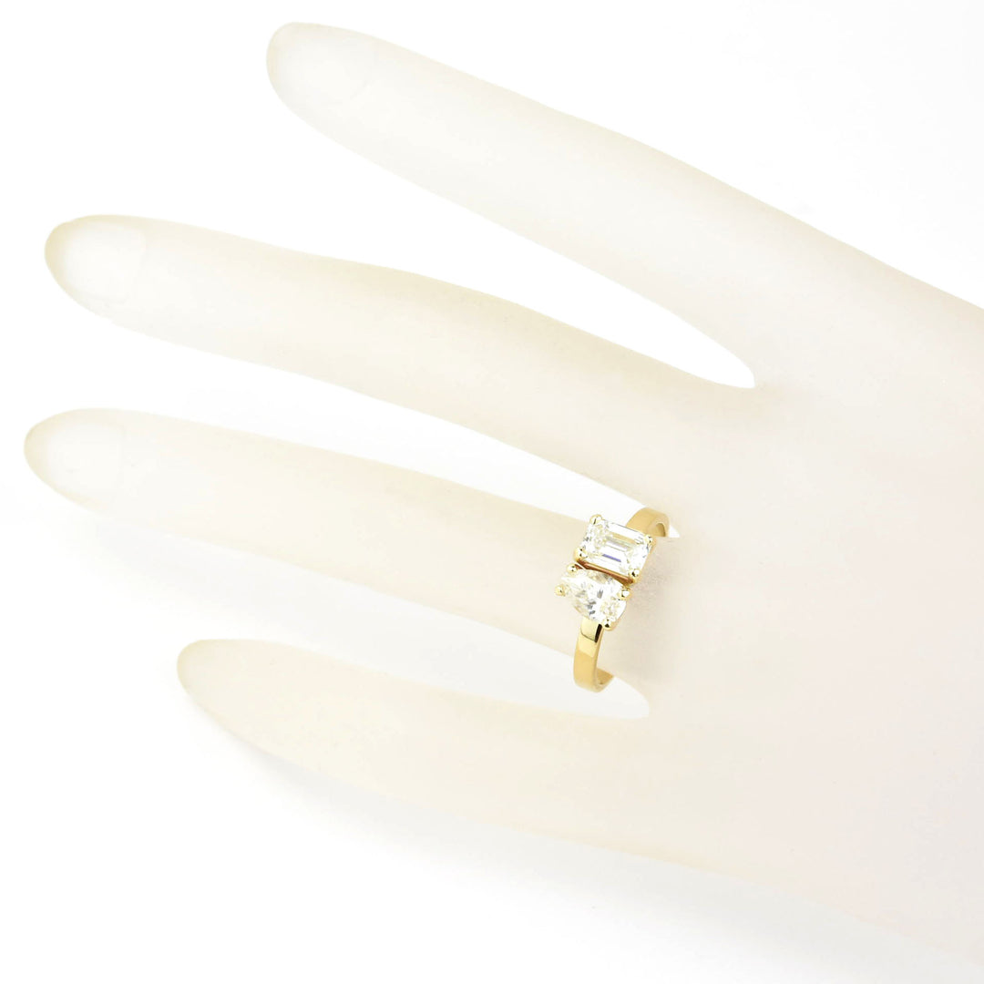 Moissanite Moi et Toi Engagement Ring - Goldmakers Fine Jewelry