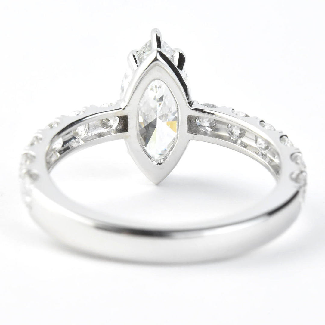 Marquise Diamond Ring in 14k White Gold - Goldmakers Fine Jewelry