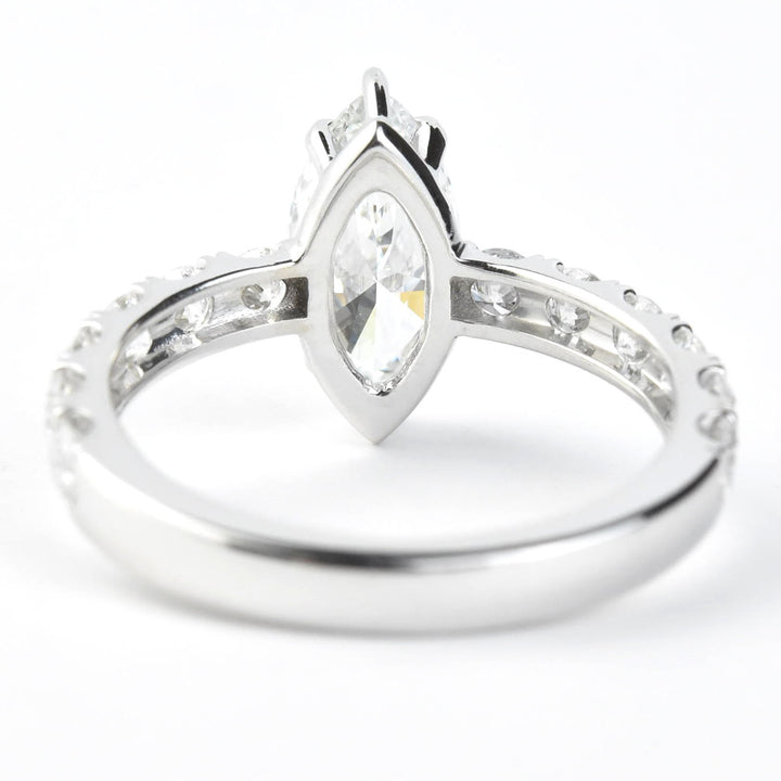 Marquise Diamond Ring in 14k White Gold - Goldmakers Fine Jewelry