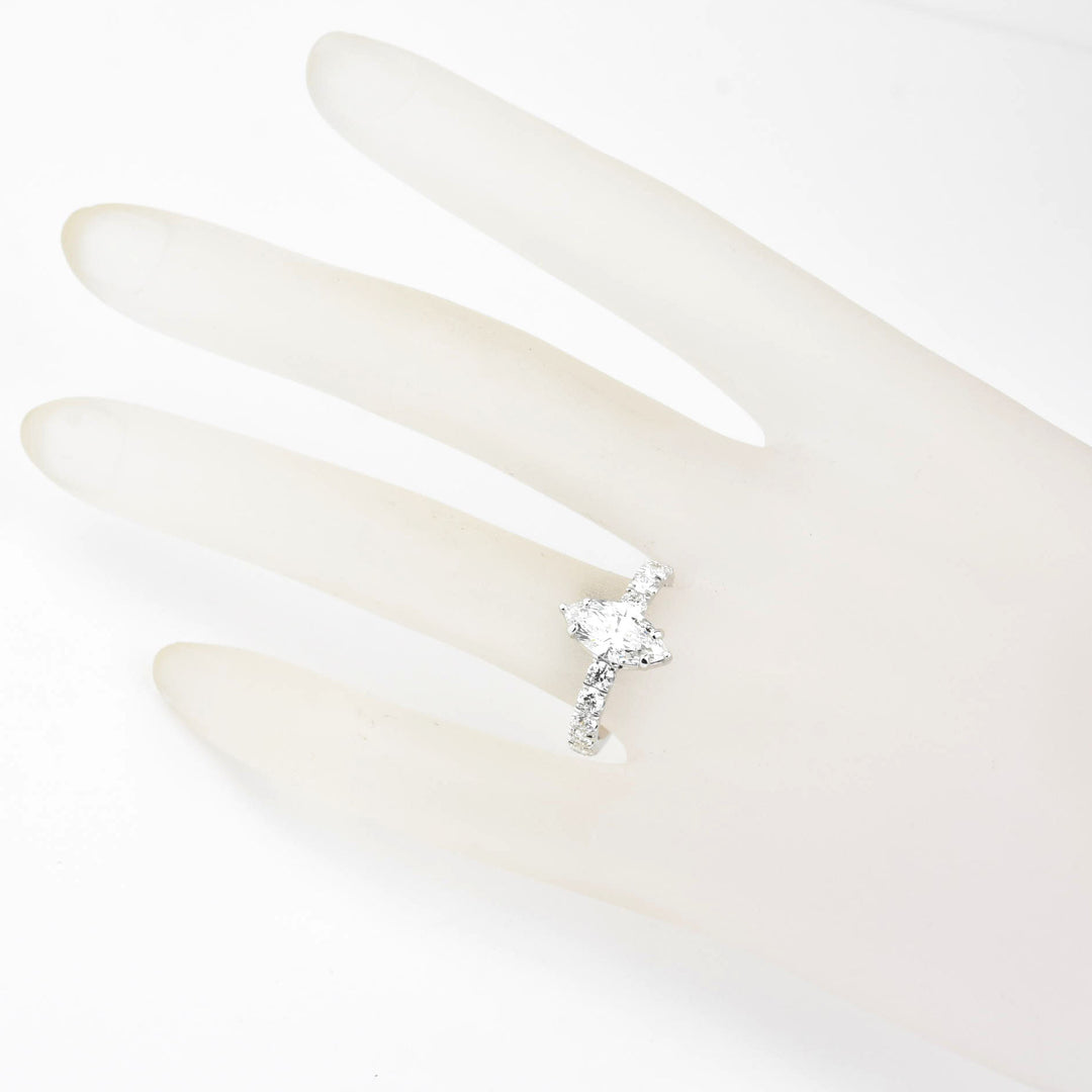 Marquise Diamond Ring in 14k White Gold - Goldmakers Fine Jewelry