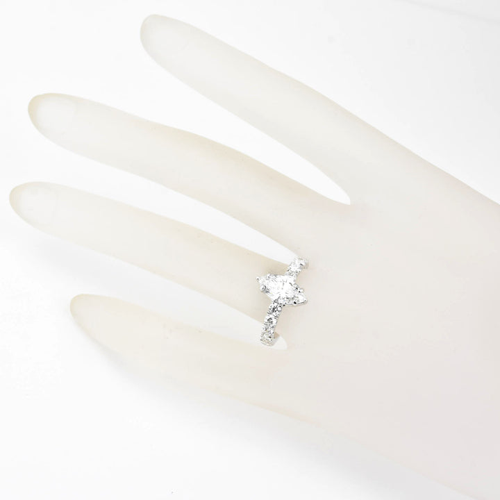 Marquise Diamond Ring in 14k White Gold - Goldmakers Fine Jewelry