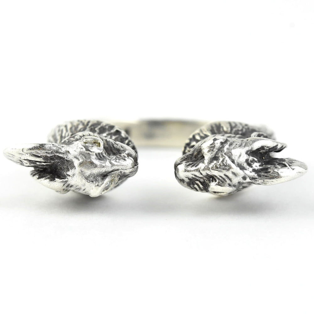 Lucky Rabbits Ring in Silver with Diamonds - Goldmakers Fine Jewelry
